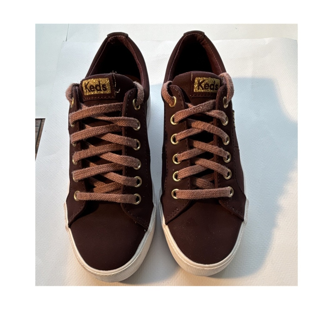 Keds Women's Burgandy Low Top Lace-Up Sneakers Solid Casual Athletic - Picture 2 of 6